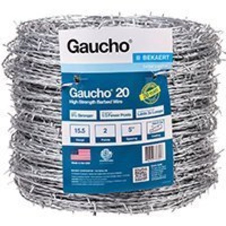 Gaucho Gaucho 118290 Barbed Wire, 15-1/2 ga, 1320 ft L, 2-Barbed Point 118290
